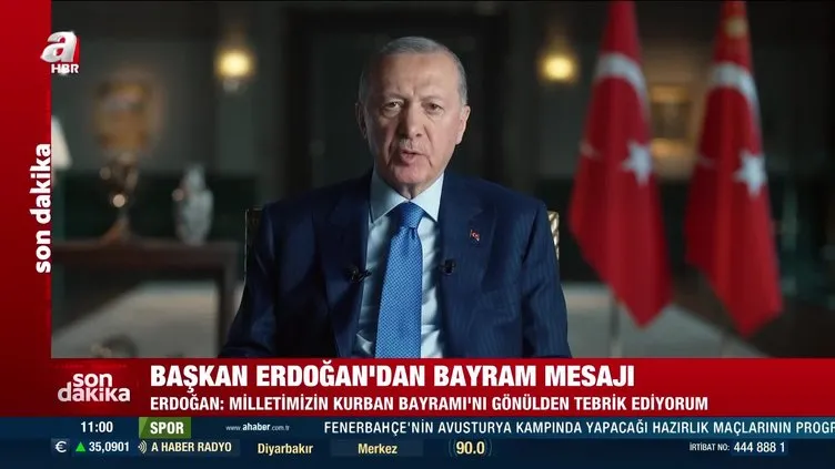 Cumhurbaşkanı Erdoğan'dan bayram mesajı "Kardeşlik şölenine dönüşmeli"