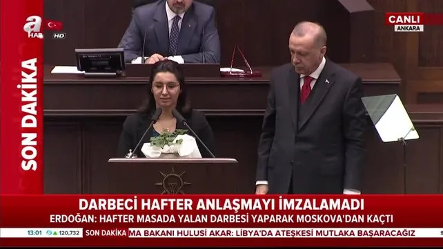 Cumhurbaşkanı Erdoğan, Şehit Mehmet Şirin Demir'in kızını kürsüye davet etti
