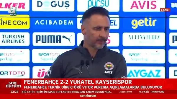 Vitor Pereira, Kayserispor maçı sonrası konuştu