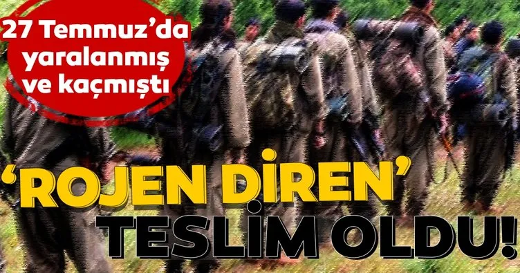 27 Temmuz’daki operasyonda yaralanan PKK’lı Rojen Diren teslim oldu!