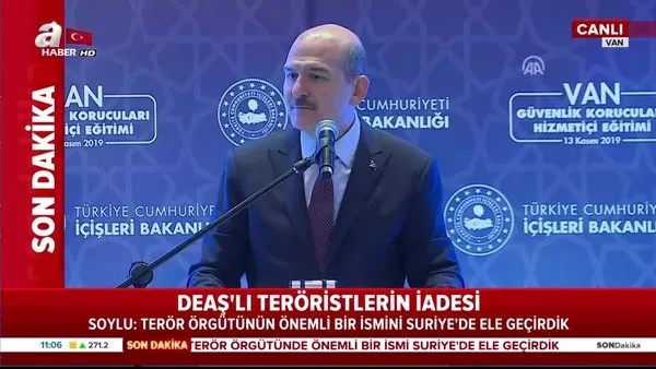 İçişleri Bakanı Süleyman Soylu: Suriye'de önemli bir ismi ele geçirdik