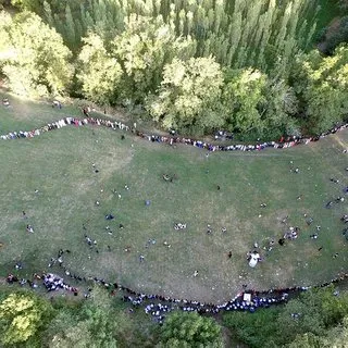 Aşiret düğününde halay ile Türkiye haritası oluşturdular