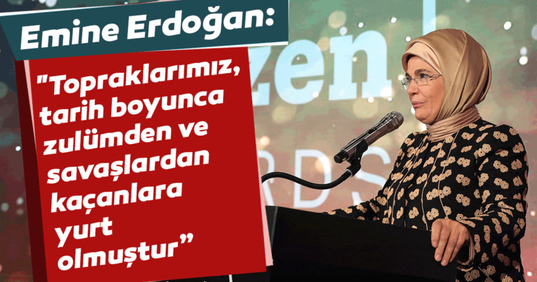 Emine Erdoğan: Topraklarımız, tarih boyunca zulümden ve savaşlardan kaçanlara yurt olmuştur