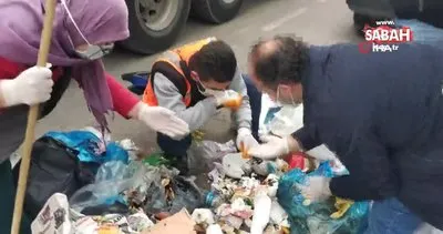 Çöpte pırlanta yüzükleri aradılar | Video