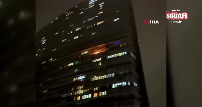 İstanbul’da lüks rezidansta korkutan yangın | Video