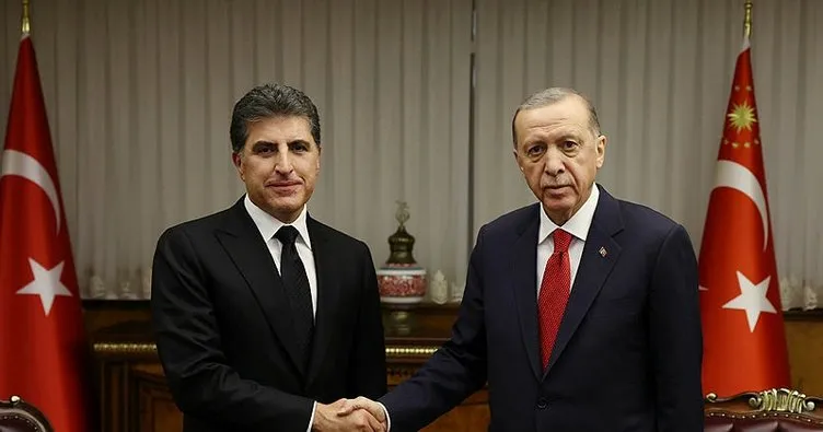Başkan Erdoğan IKBY Başkanı Neçirvan Barzani’yi kabul etti