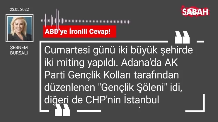 Şebnem Bursalı | ABD'ye İronili cevap!