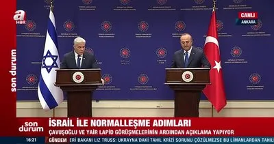 Bakan Çavuşoğlu ile İsrail Dışişleri Bakanı Yair Lapid ortak basın toplantısı düzenledi