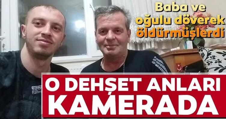 İzmir’de baba ve oğlunun öldürüldüğü dehşet anları kameralara böyle yansıdı