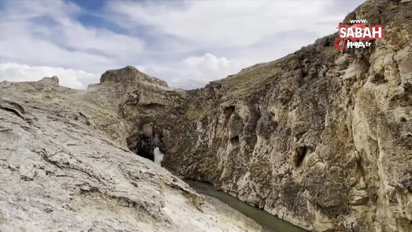 Ağrı'da doğal Kudret Köprüsü manzarasıyla hayran bırakıyor | Video