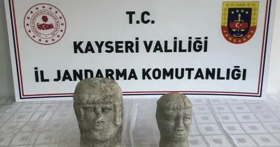 Define avcısının evinden iki Koma heykeli çıktı #kayseri