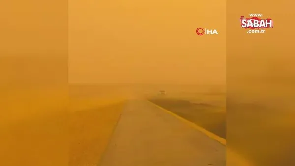 Suudi Arabistan'ı kum fırtınası vurdu, gökyüzü turuncuya büründü | Video