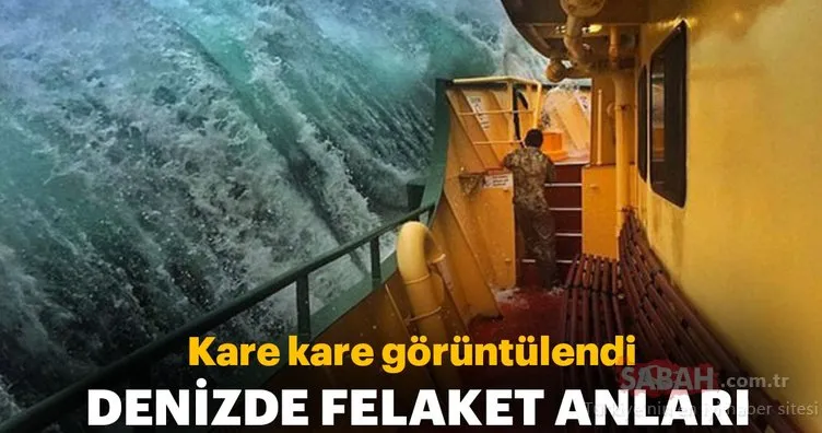 Denizde felaket anları!