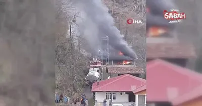 Ordu’da 3 katlı binanın çatı katı alev alev yandı | Video