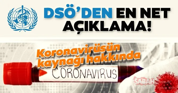 Son dakika Koronavirüs haberi! DSÖ’den virüsün kaynağına dair en net açıklama...