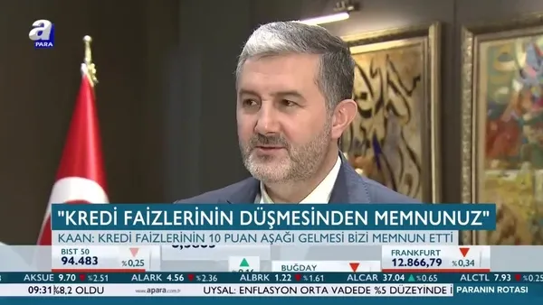 Müsiad Başkanı Abdurrahman Kaan: Kredi faizlerinin düşmesinden memnunuz