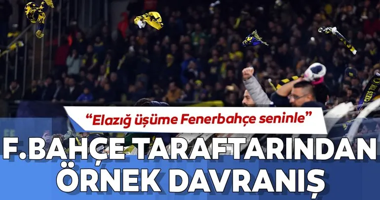 Fenerbahçe taraftarı Elazığ ve Malatya’daki depremzedeler için sahaya atkı ve bere attı