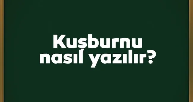 kusburnu nasil yazilir birlesik mi