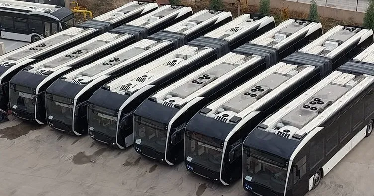 Kayseri Büyükşehir Belediyesi 18 metre uzunluğunda 15 elektrikli otobüs aldı