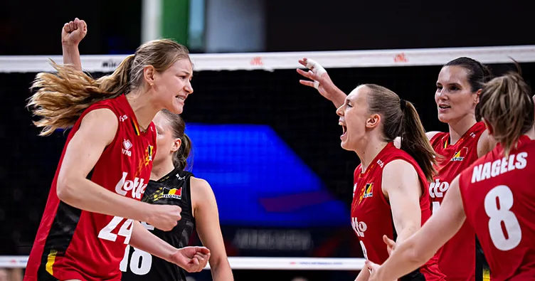 Voleybol Kadınlar Milletler Ligi’nde Belçika, Fransa’yı devirdi