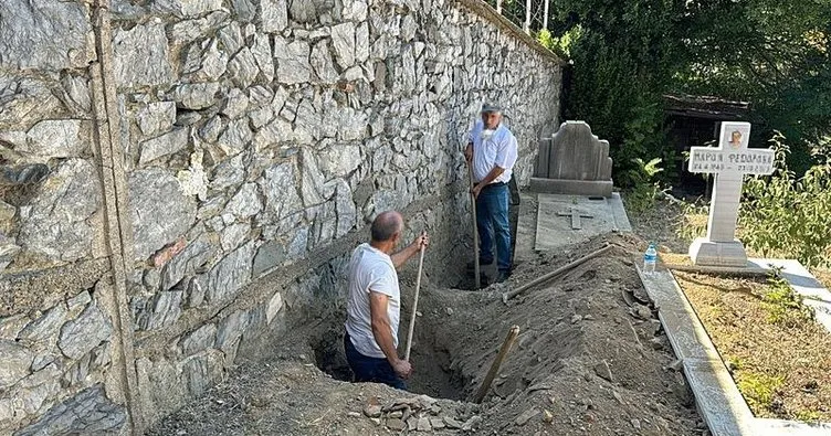 Şişli’de Rum Ortodoks Mezarlığı’nda define için kazı yapan 4 şüpheli yakalandı