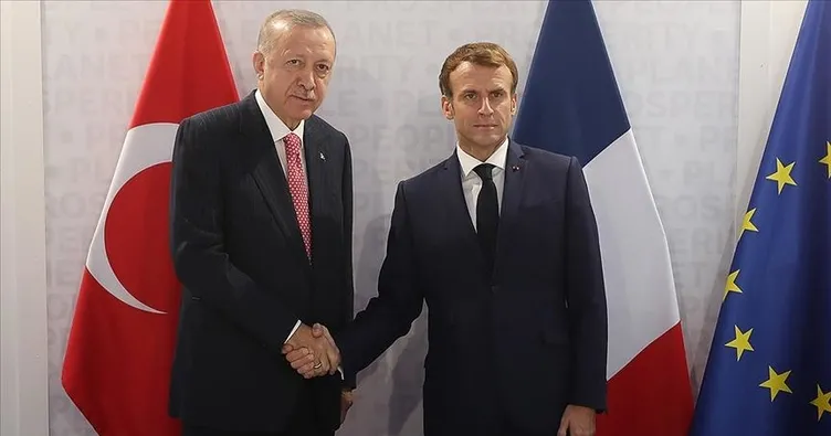 Başkan Erdoğan Macron ile görüştü