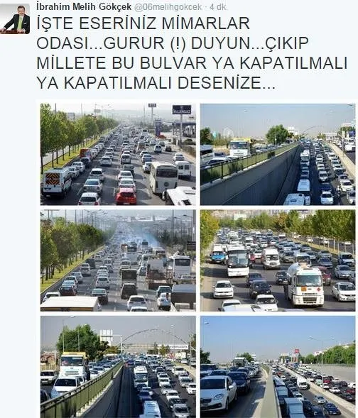Ankara Bulvarı tamamen trafiğe kapatıldı