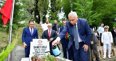 15 Temmuz Şehidi Uslu mezarı başında anıldı #trabzon
