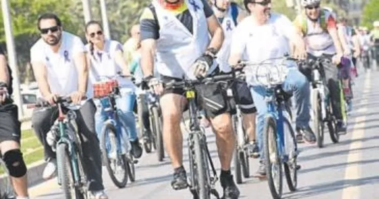 Epilepsi hastaları için pedalladılar