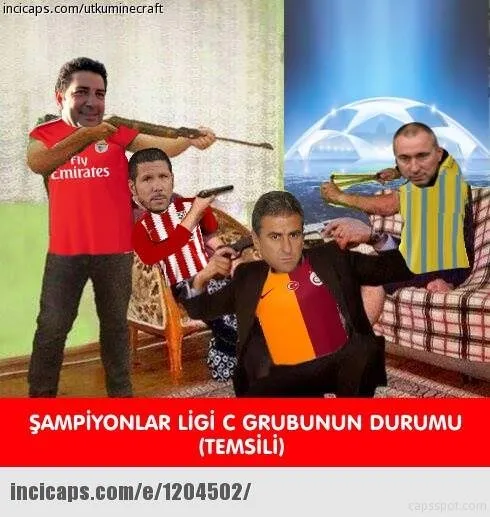 Sosyal medyada Benfica-Galatasaray maçı caps’leri.