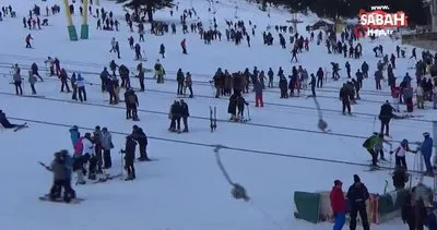 Uludağ’da pistlerde adım atacak yer yok