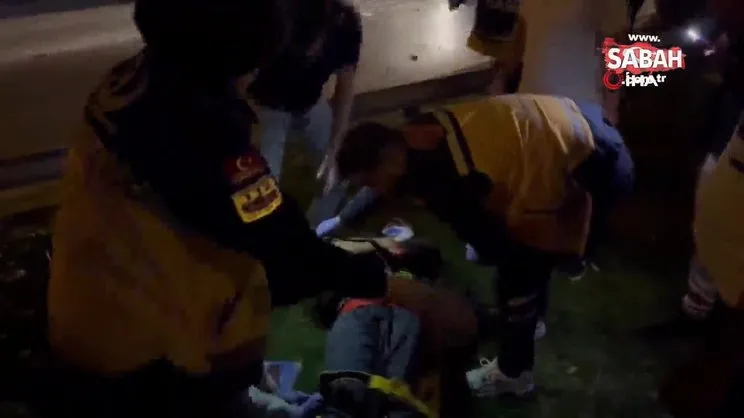 Makas atan otomobil, metro istasyonuna girdi! 4 yaralı | Video