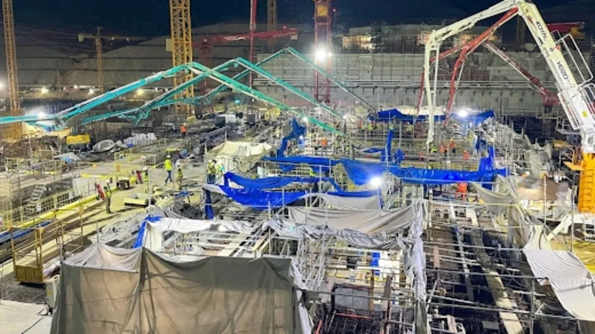 Akkuyu NGS’de 3'üncü ünitenin türbin tesisinin temel betonu döküldü