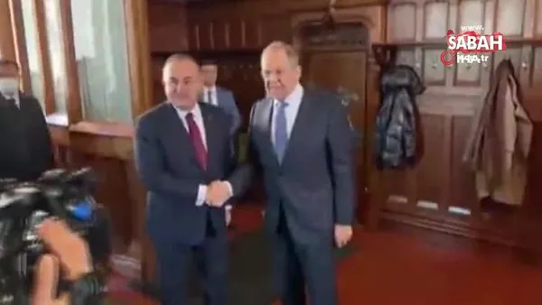 Bakan Çavuşoğlu, Moskova’da Rus mevkidaşı Lavrov ile görüştü | Video
