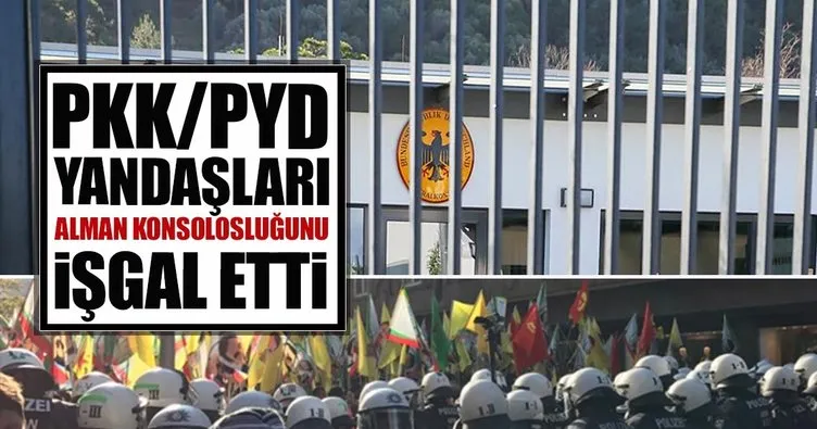 PKK/PYD yandaşları Almanya’nın Girit Konsolosluğunu işgal etti