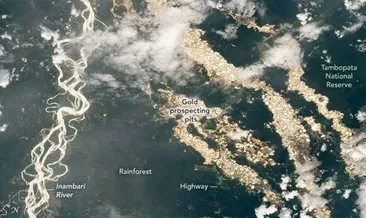 NASA’nın yayınladığı görüntüler şoke etti! Amazon’da altın nehirler ortaya çıktı