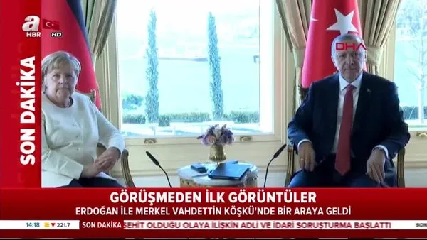 Cumhurbaşkanı Erdoğan, İstanbul'daki 4'lü Suriye zirvesi öncesinde Merkel'i kabul etti