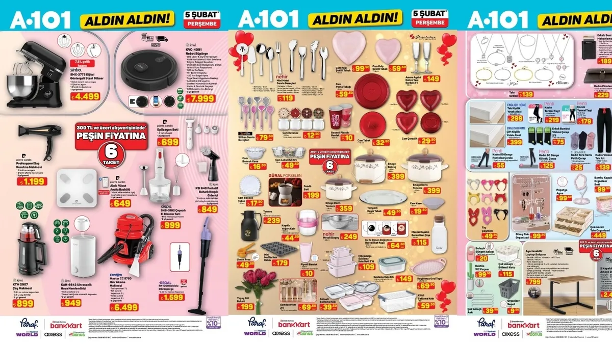 YARIN SATIŞTA! 💥5 Şubat A101 aktüel ürünler neler? Robot süpürge, halı yıkama makinesi, ütü...