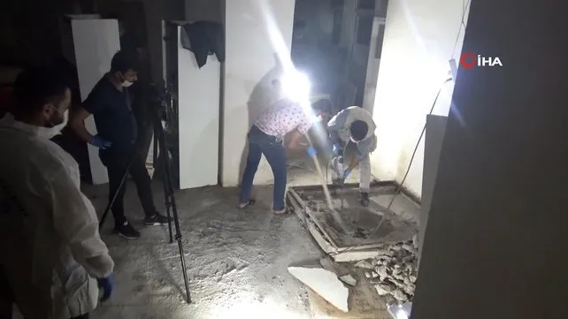 Kilis'te yabancı uyruklu bir kişinin kayın validesini öldürdükten sonra üzerine beton döktüğü ortaya çıktı | Video