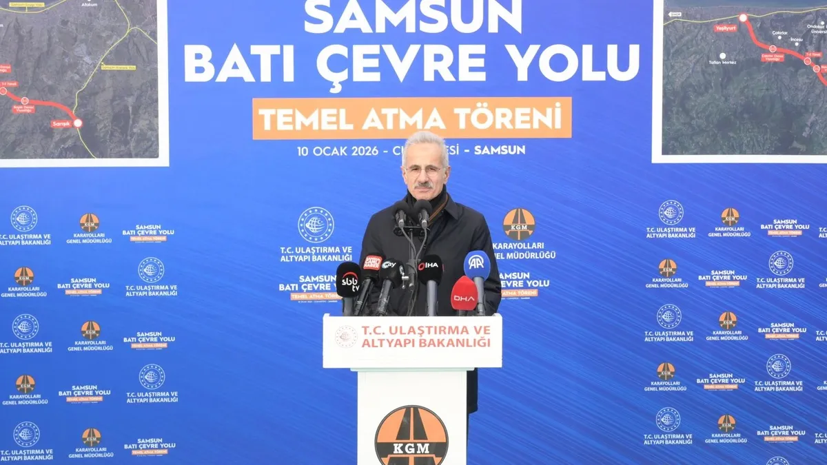 Samsun Batı Çevre Yolu’nun temeli atıldı! 40 dakikalık yol, 10 dakikaya düşecek Samsun Batı Çevre Yolu’nun temeli atıldı! 40 dakikalık yol, 10 dakikaya düşecek