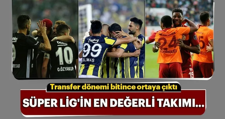 İşte Süper Lig’in en değerli takımı