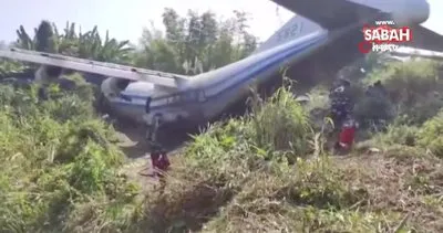 Myanmar askeri uçağı pistten çıktı: 8 yaralı | Video
