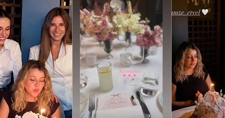 Pembe konsept, çiçekler ve sürpriz kutlama! Gamze Erçel’in baby shower partisine ünlü isimler akın etti!