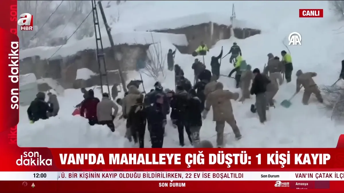 SON DAKİKA | Van’da çığ düştü… 1 kişi kayıp, 22 ev boşaltıldı! videosunu izle SON DAKİKA | Van’da çığ düştü… 1 kişi kayıp, 22 ev boşaltıldı! videosunu izle