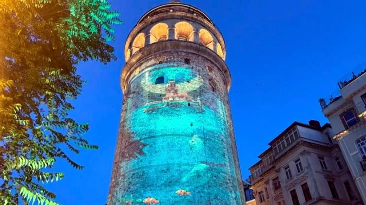 Sıfır Atık Haftası’nda Galata Kulesi’nde animasyon gösterisi yapıldı Sıfır Atık Haftası’nda Galata Kulesi’nde animasyon gösterisi yapıldı