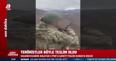 SON DAKİKA: MSB görüntüleri paylaştı! 4 PKK’lı terörist böyle teslim oldu | Video