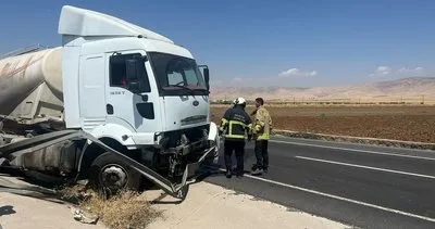Nusaybin’de beton mikseri bariyerleri biçip durabildi #mardin
