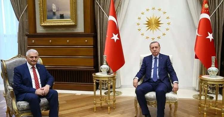 Cumhurbaşkanı Erdoğan Başbakan Yıldırım’la görüşüyor