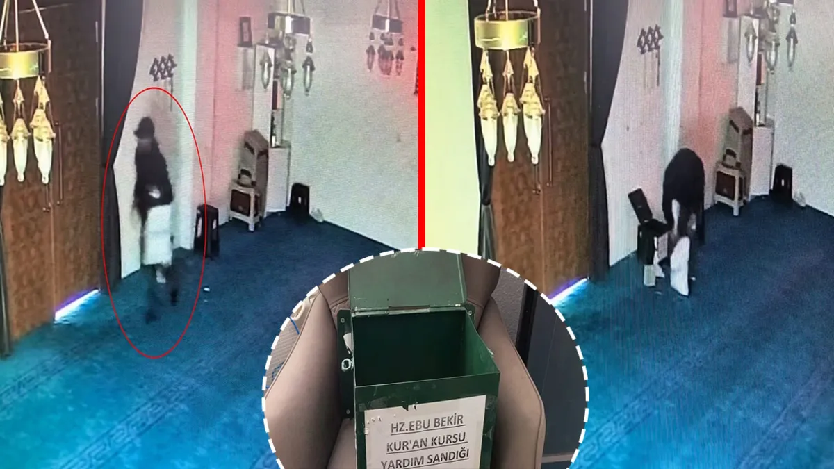 Bursa’da camide hırsızlık! Yardım kutusunu kırıp 100 bin TL parayı çalarak kaçtı: O anlar kamerada Bursa’da camide hırsızlık! Yardım kutusunu kırıp 100 bin TL parayı çalarak kaçtı: O anlar kamerada