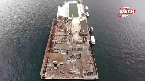 Dursun Özbek’in haciz işlemi başlattığı Galatasaray Adası havadan görüntülendi